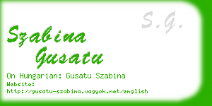 szabina gusatu business card